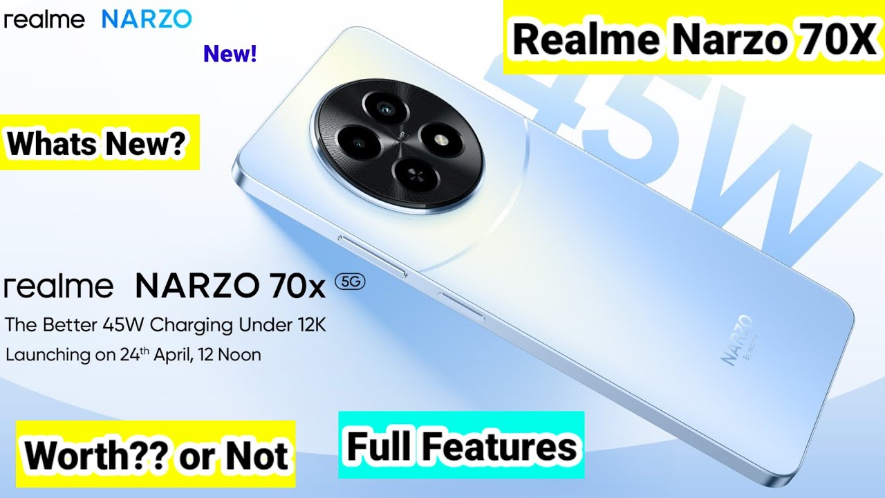 Realme Narzo 70x5G smartphone price Less than 15,000 with 8GB RAM and 50MP camera  variant launched in India in 2024