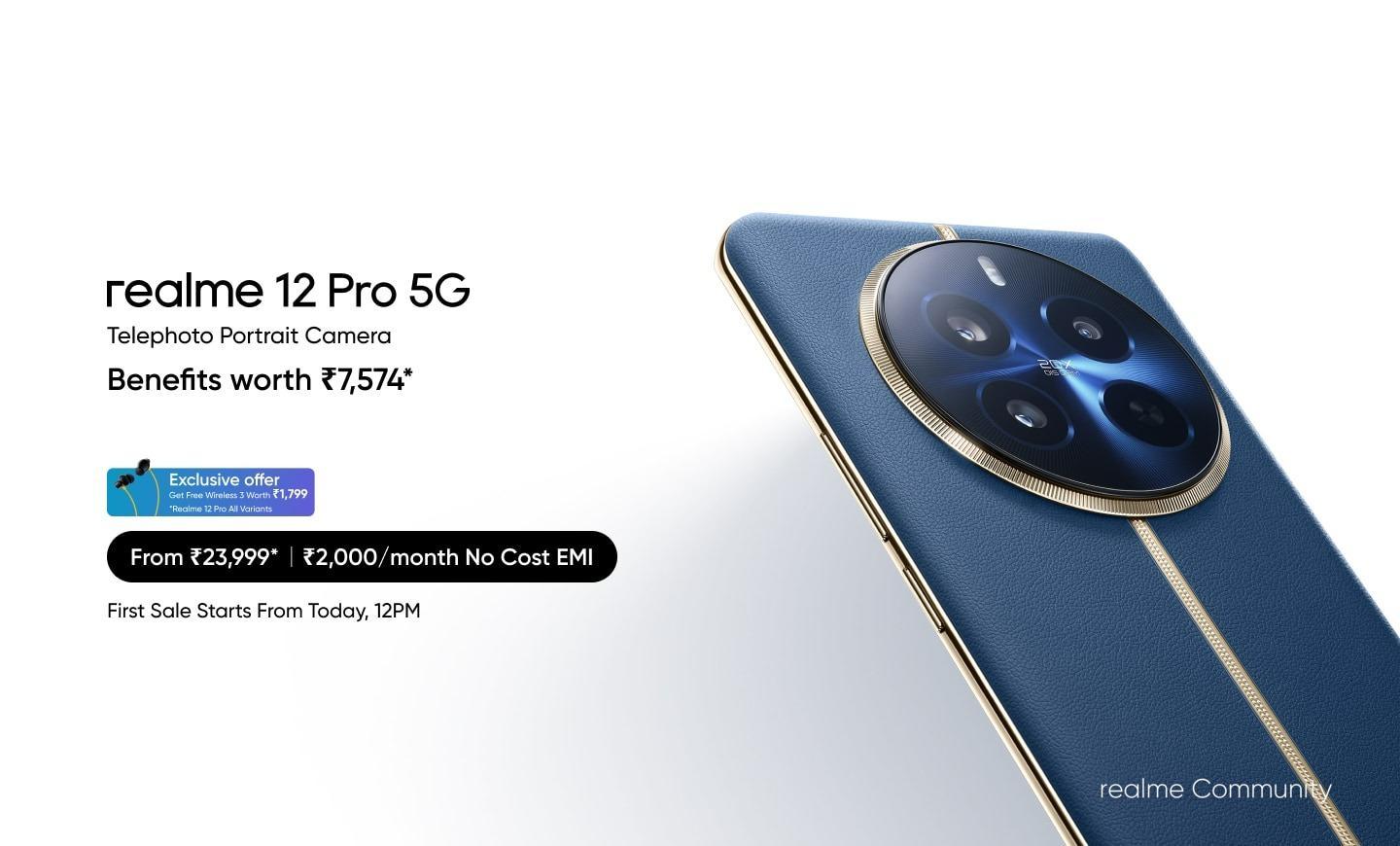 Buy Realme 12 Pro 5G smartphone for less than Rs.4500,anyone can get this benefit in (25th July) 2024